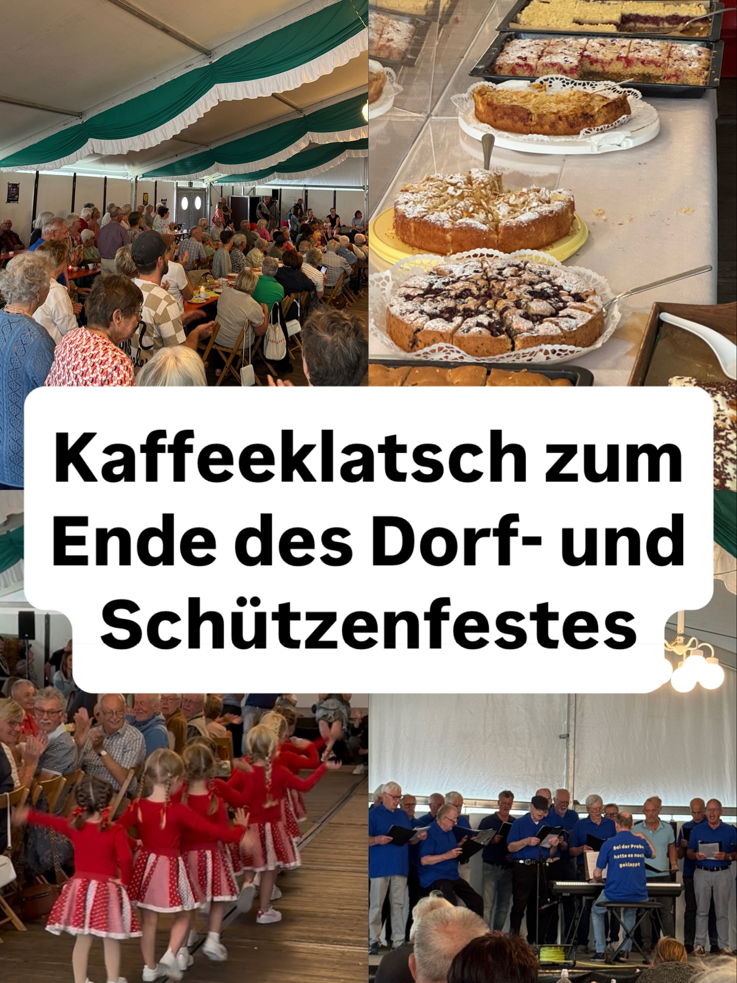 Das Dorf- und Schützenfest 2025 ist mit dem heutigen „Kaffeeklatsch“ zu Ende gegangen. Dabei werden insbesondere Seniorinnen und Senioren unserer Gemeinde zu Kaffee, Kuchen und einem Begleitprogramm eingeladen - als „Dankeschön“ an die Generation, die die heutigen Traditionen rund um Dorf- und Schützenfeste in unserer Gemeinde so gut gepflegt und weitergegeben haben. Auch ich als Bürgermeister komme immer wieder gerne auf einen Plausch zu solchen Seniorennachmittagen dazu und esse gerne auch ein oder zwei Stücke von dem leckeren selbst gebackenen Kuchen.
Zur Unterhaltung waren heute die „Funkenmäuse“ und der „Männergesangverein Wawakerk“ dabei und sorgen unter den Gästen für „stehende Ovationen“.
Danke an die Mitglieder der Bruderschaft Geneng und Ihre Familien für die vielen Mühen und ein insgesamt schönes Dorf- und Schützenfest 2025!
#wachtendonk #wankum #heimatmacher #gemeindewachtendonk #paulhoene #schützenfest